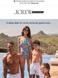 Let’s dive in: 60% OFF SWIM FOR THE FAMILY