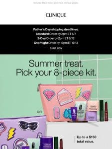 Look what’s inside! Free 8-piece Summer kit with eligible $65 order.