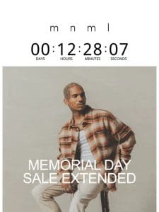 Memorial Day Sale Extended