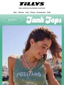 New Graphic Tanks + 40% Off Sitewide Sale