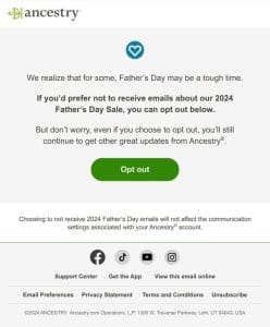 Rather skip the Father’s Day emails this year?