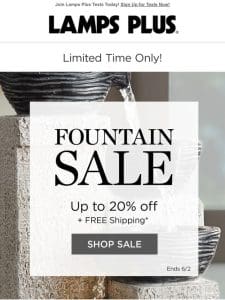 Relax with a Fountain! On Sale Now