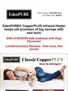 Selling Fast – EdenPURE CopperPLUS Heater