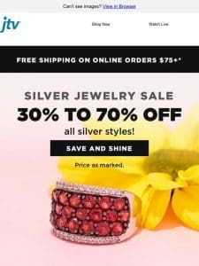Silver Jewelry Sale: 30% off and more!