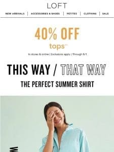 This shirt does it all (+ it’s 40% off!)
