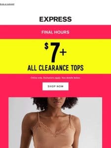 Tick tock: Grab clearance tops from just $7 online