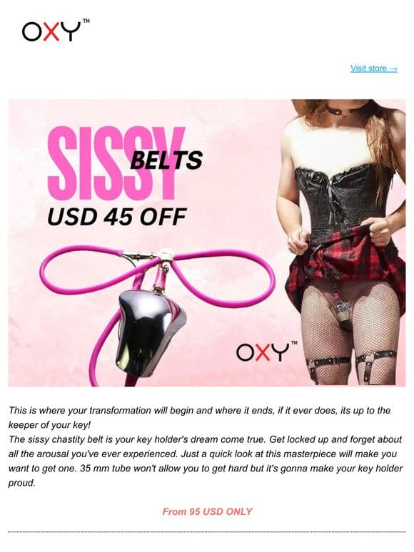 USD 35 OFF Sissy Belts