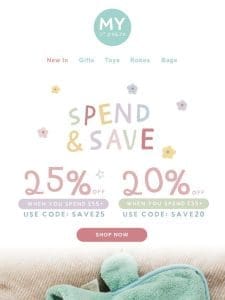 Up to 25% off: Spend big to save big this summer
