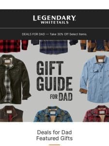 Valued Customer， Deals for Dad. 30% OFF Select Items