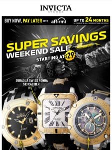 Watches From ONLY $29 SUPER⚡️SAVINGS Weekend Sale❗️