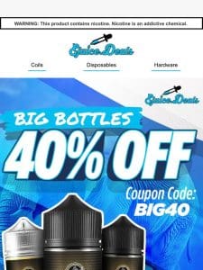 ​Friday goes well with a BIG SALE! 100-120mL!