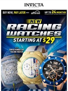 ️NEW Racing Watches FROM $29❗️